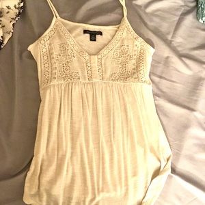 Cream crocheted tank